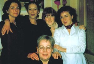 das Team im Antiquariat um 1992 © privat